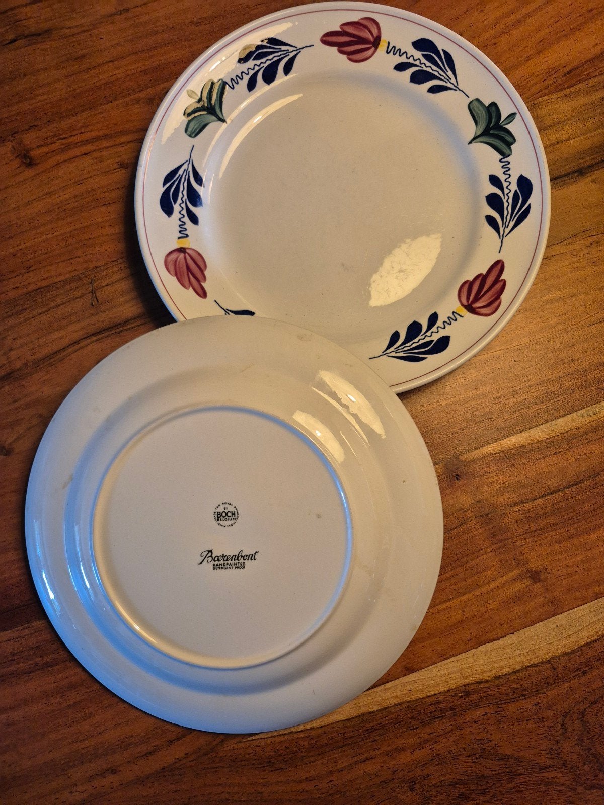 Twee Boerenbont borden van Boch Frères, Ophalen of Verzenden