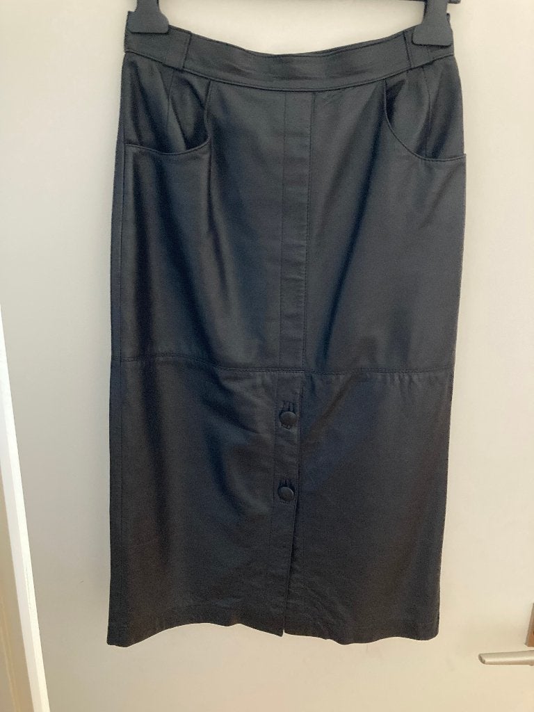 Zwarte leren rok merk Cartouche maat 40, Kleding | Dames, Rokken, Maat 38/40 (M), Zwart, Nieuw, Ophalen of Verzenden