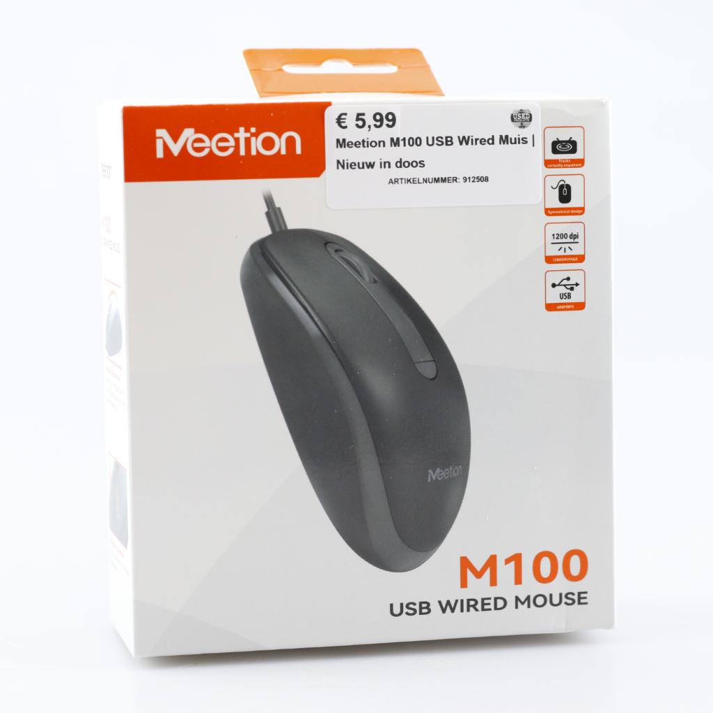 Meetion M100 USB Wired Muis | Nieuw in doos, Computers en Software, Muizen, Flex Ltd., Zo goed als nieuw, https://flex.com/contact-us