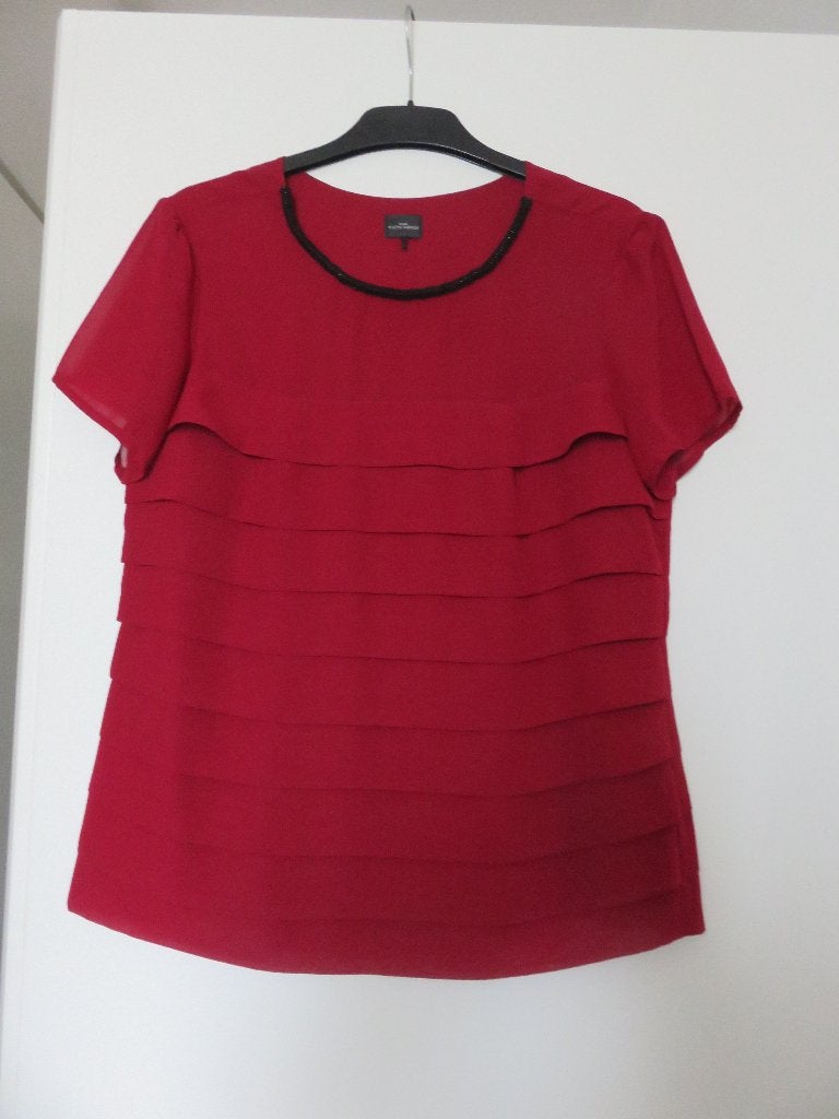 BLOUSE SIXTH SENSE S/M 38 ROOD NIEUW  NIEUWPRIJS €39,90, Maat 38/40 (M), Verzenden, SIXTH SENSE, Nieuw