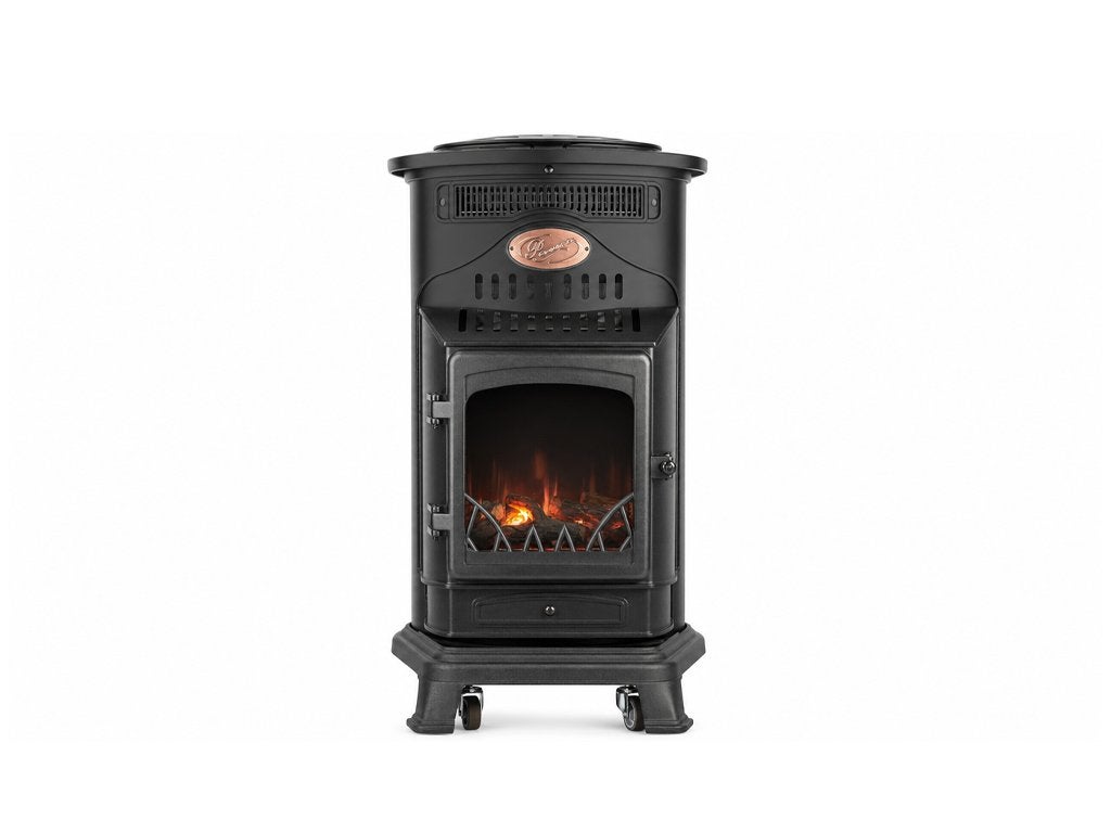 Mobiele Provence Hybrid Sfeerhaard met Ventilator – 6 kW, 30 tot 80 cm, Hoog rendement (Hr), Radiator, Nieuw