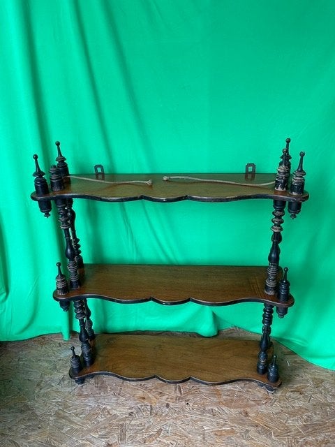 antieke of vintage houten étagère, Ophalen