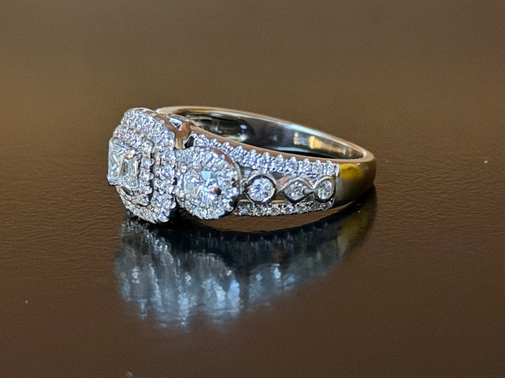Gouden ring met 1.25ct aan fonkelende natuurlijke diamanten!, Sieraden, Tassen en Uiterlijk, Nieuw, Ophalen of Verzenden, Kleiner dan 17