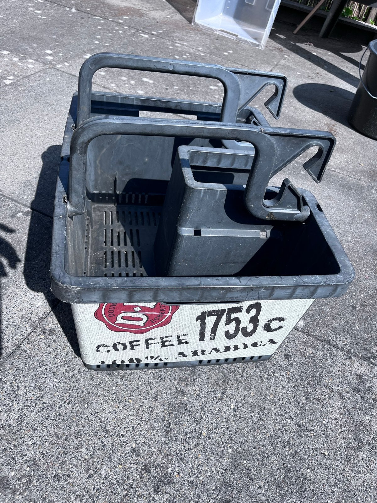 Douwe Egberts fietskrat voor op het stuur, Ophalen of Verzenden, Gebruikt, Overige typen, Minder dan 20 kg
