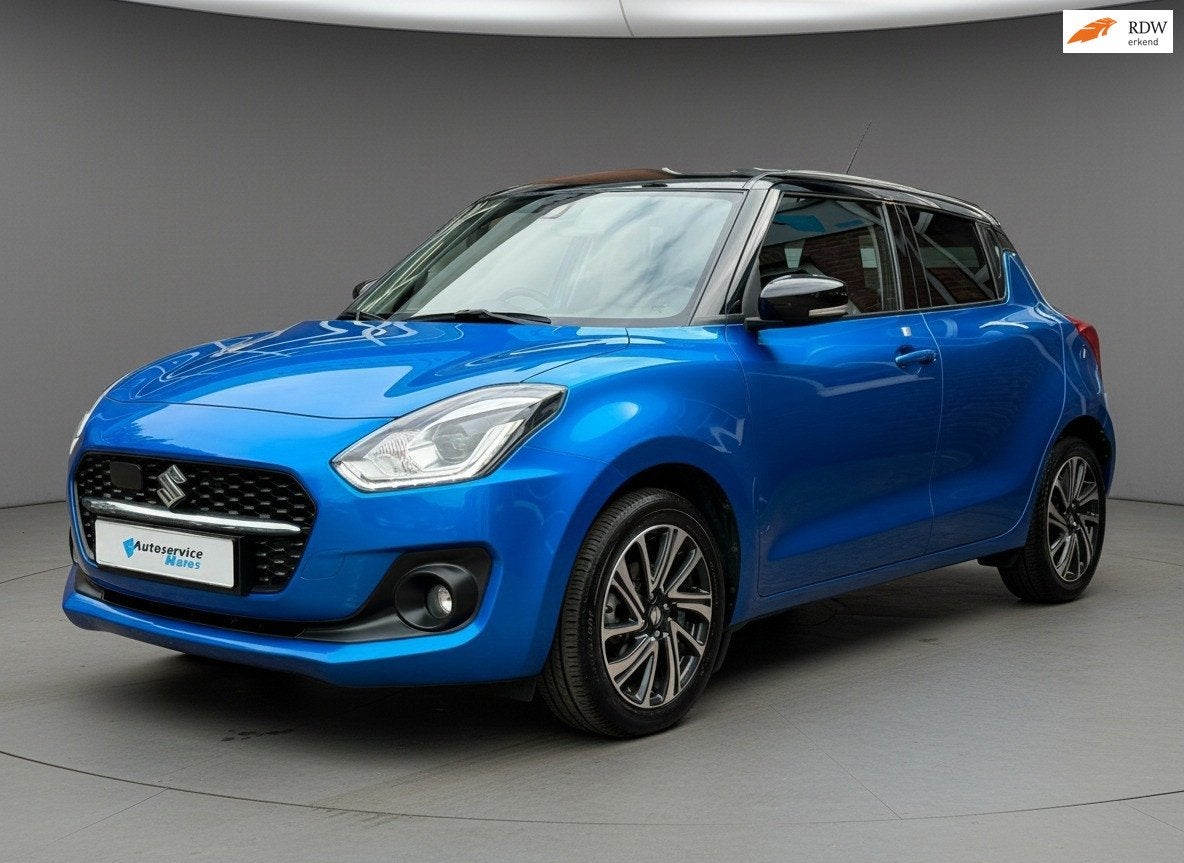 Suzuki Swift 1.2 Style Smart Hybrid, navi, camera, adapt cru, Auto's, Stof, Gebruikt, Zwart, 4 cilinders