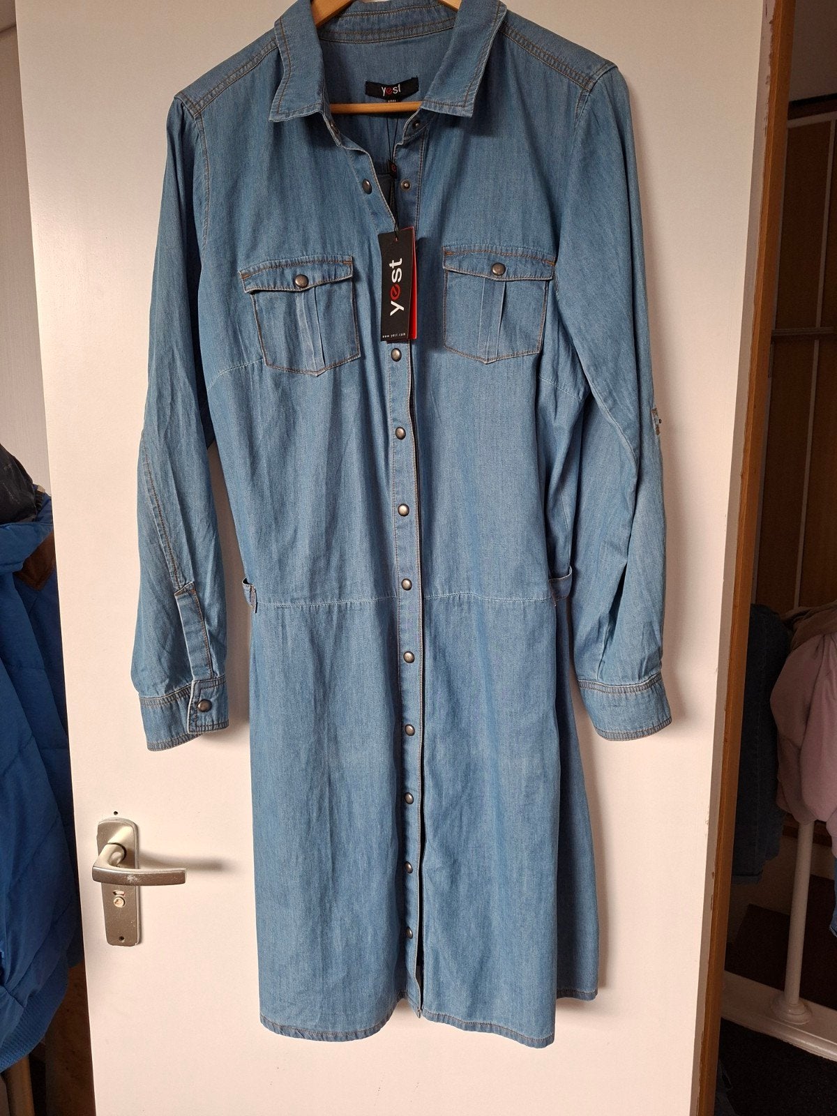 Yest Denim Jurk - Nieuw met kaartjes, Yest, Ophalen of Verzenden, Nieuw, Blauw