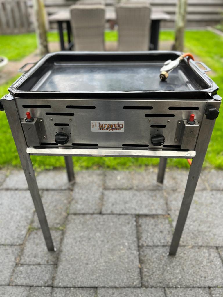 Professionele gas bakplaat, Ophalen, Gebruikt