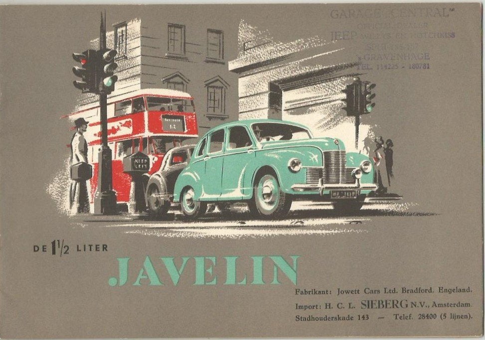 Jowett Javelin brochure auto (JV02), Verzenden, Zo goed als nieuw, Overige merken