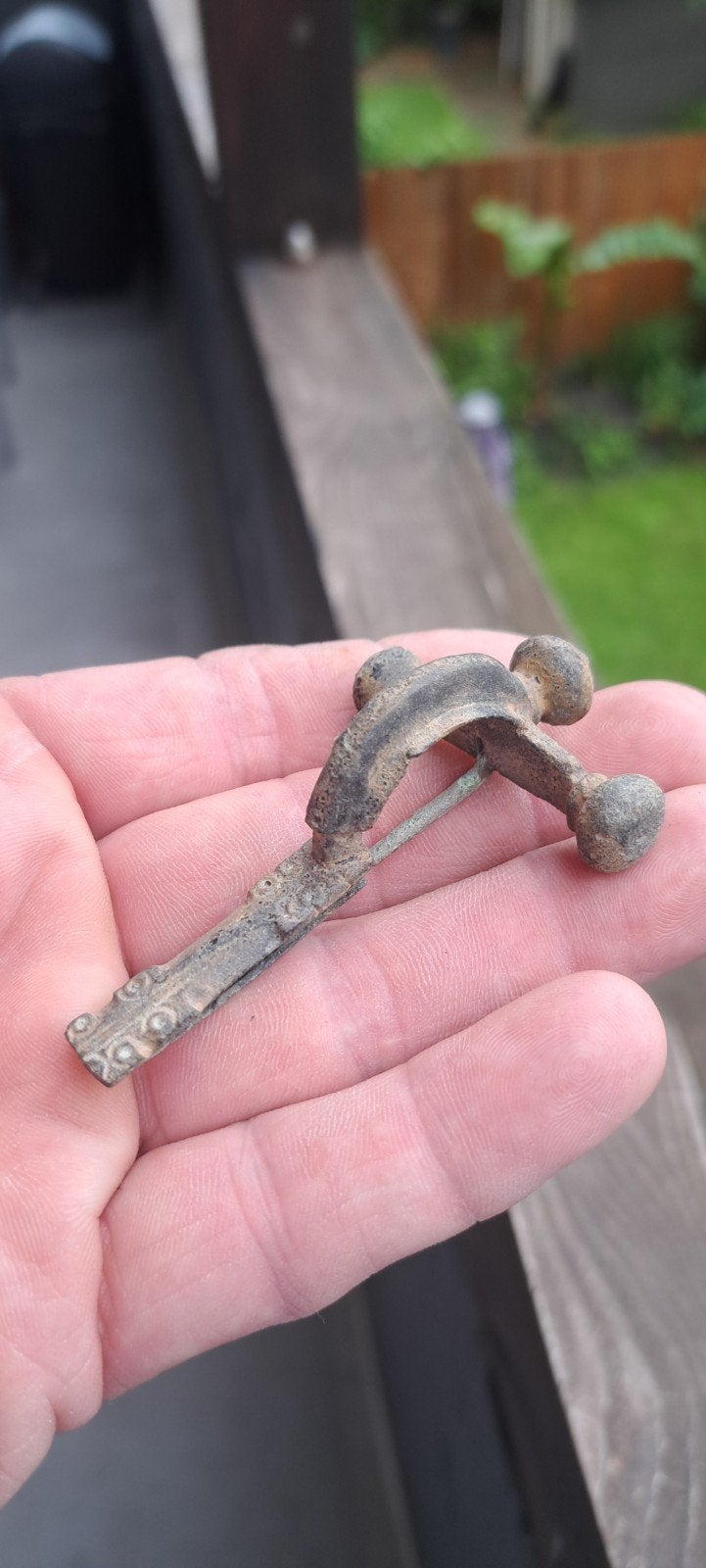 (2) Romeins bronzen kruisboog Fibula Bodemvondst, Antiek en Kunst, Ophalen of Verzenden