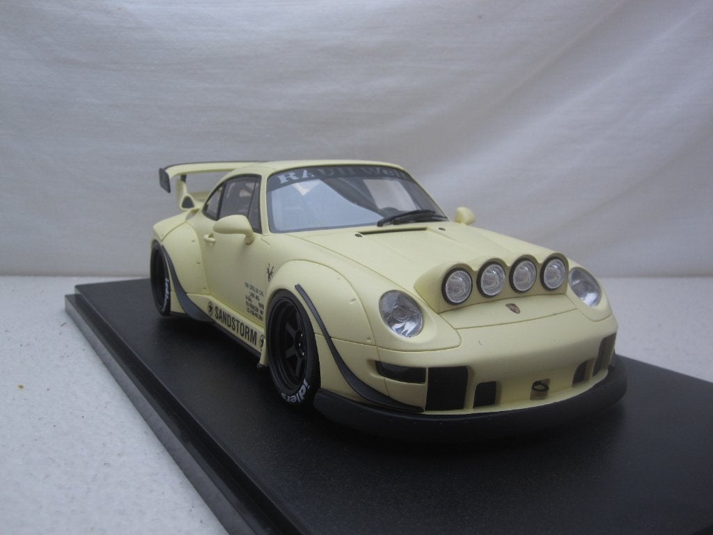 Porsche 911 / 993 RWB Sandstorm 1:18 GT-Spirit, Ophalen of Verzenden, Nieuw, Auto, Overige merken