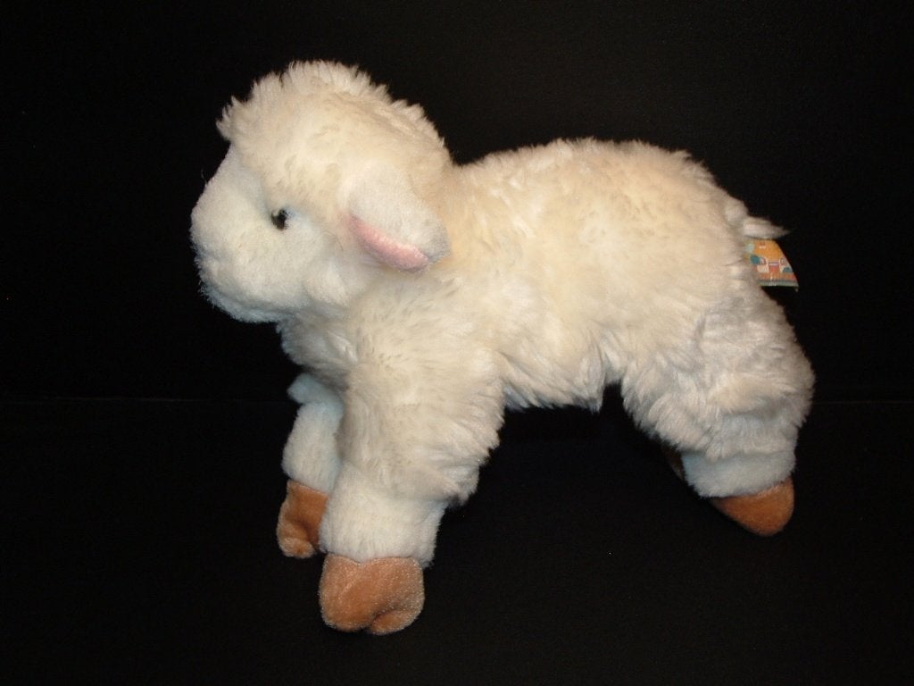 UNITOYS SCHAAP UIT THE MINI FARM PLUCHE WOLLIG WIT MET, Ophalen of Verzenden, Nieuw, Overige typen