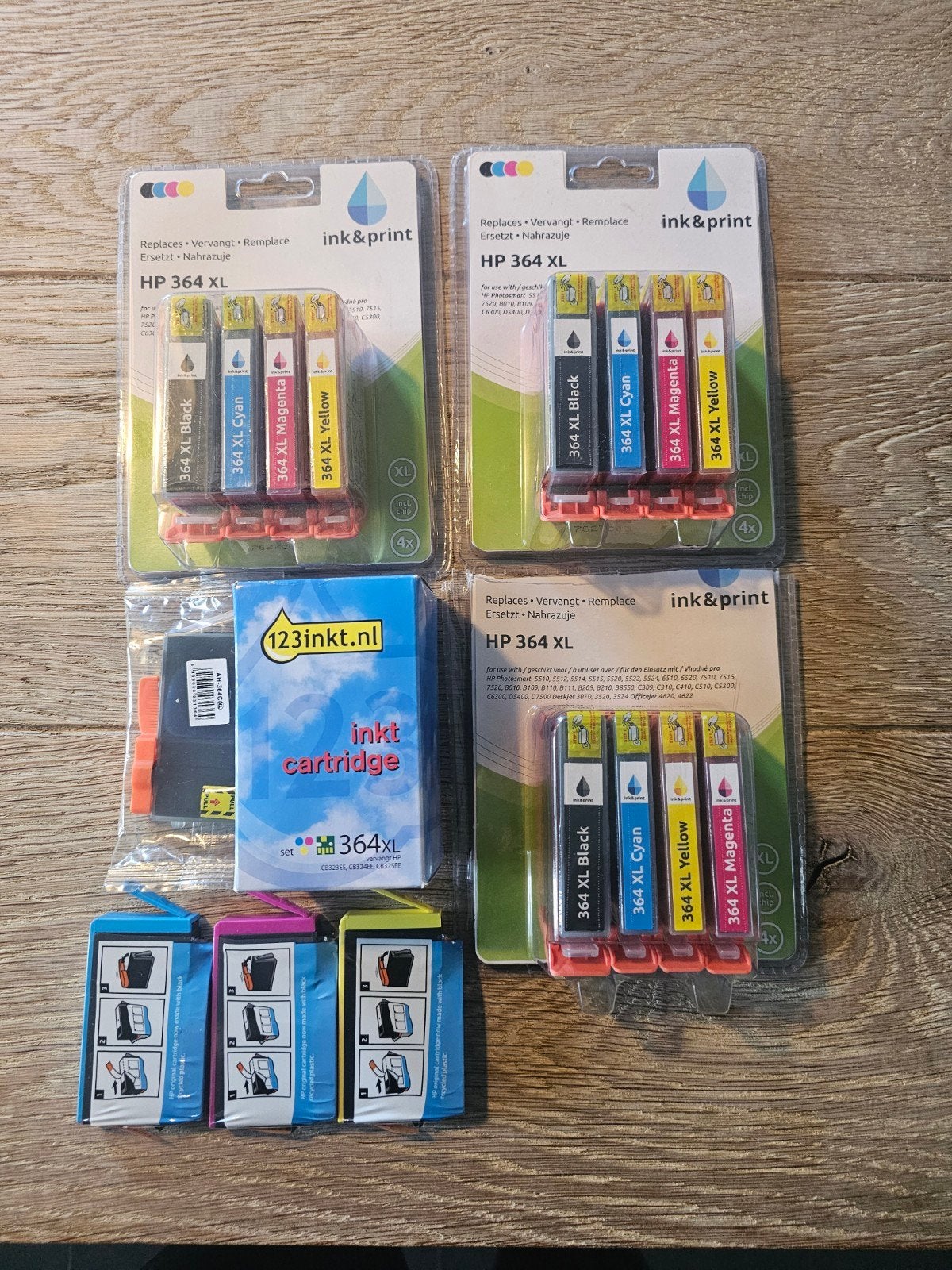 Groot pakket inktcartridges HP 364 / 364 XL, Computers en Software, Ophalen of Verzenden, Nieuw, Cartridge, HP
