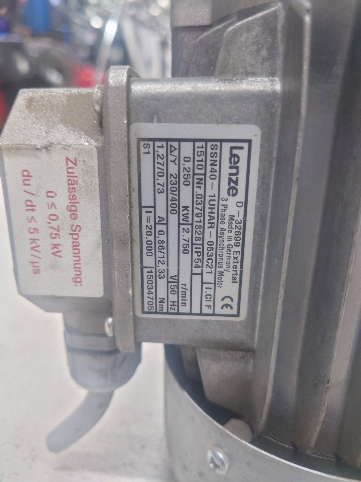 Lenze 3fase motor 0,25kW, Ophalen of Verzenden, Zo goed als nieuw
