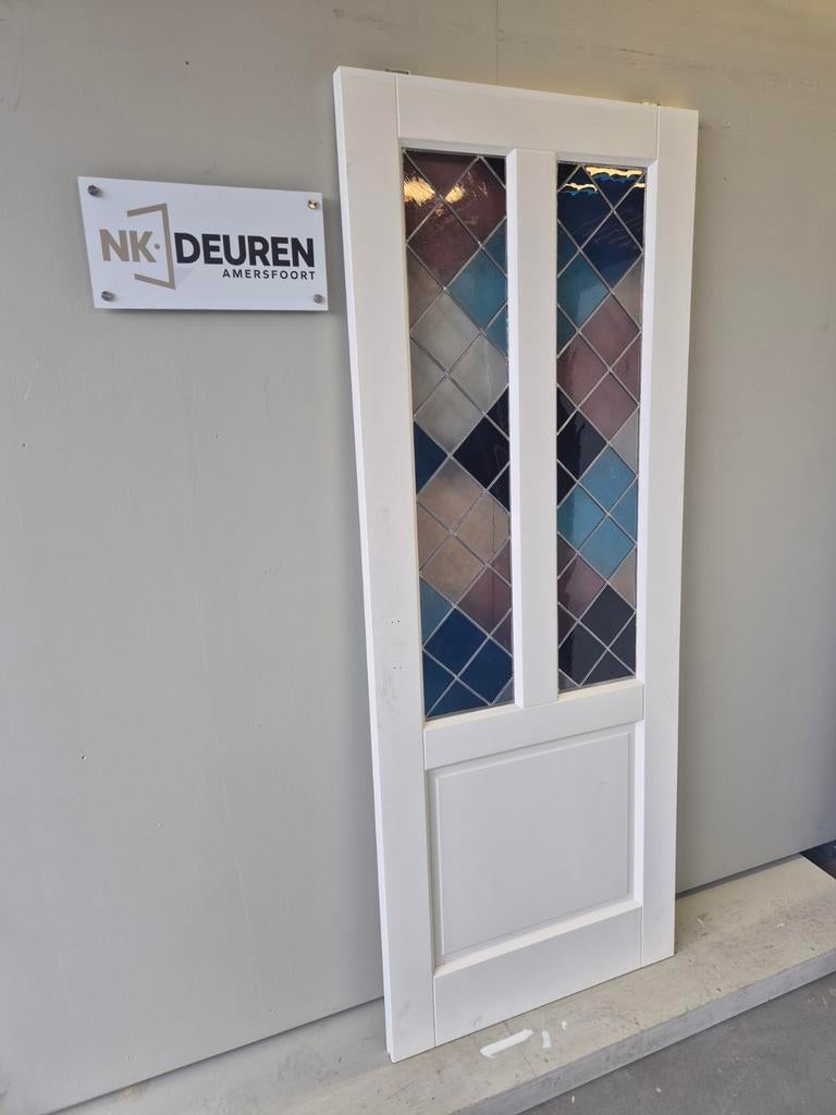 2 x Glas in lood deuren (78x201,5) Stomp Z.G.A.N, Ophalen, Glas, Binnendeur, 200 tot 215 cm