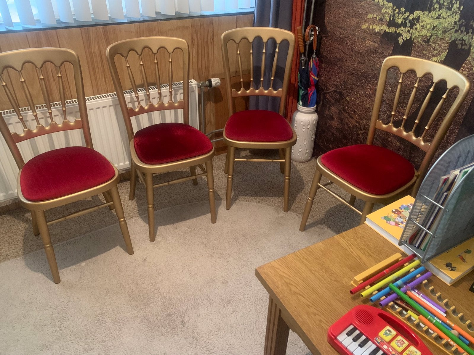 Eetstoelen, Ophalen, Zo goed als nieuw, Rood