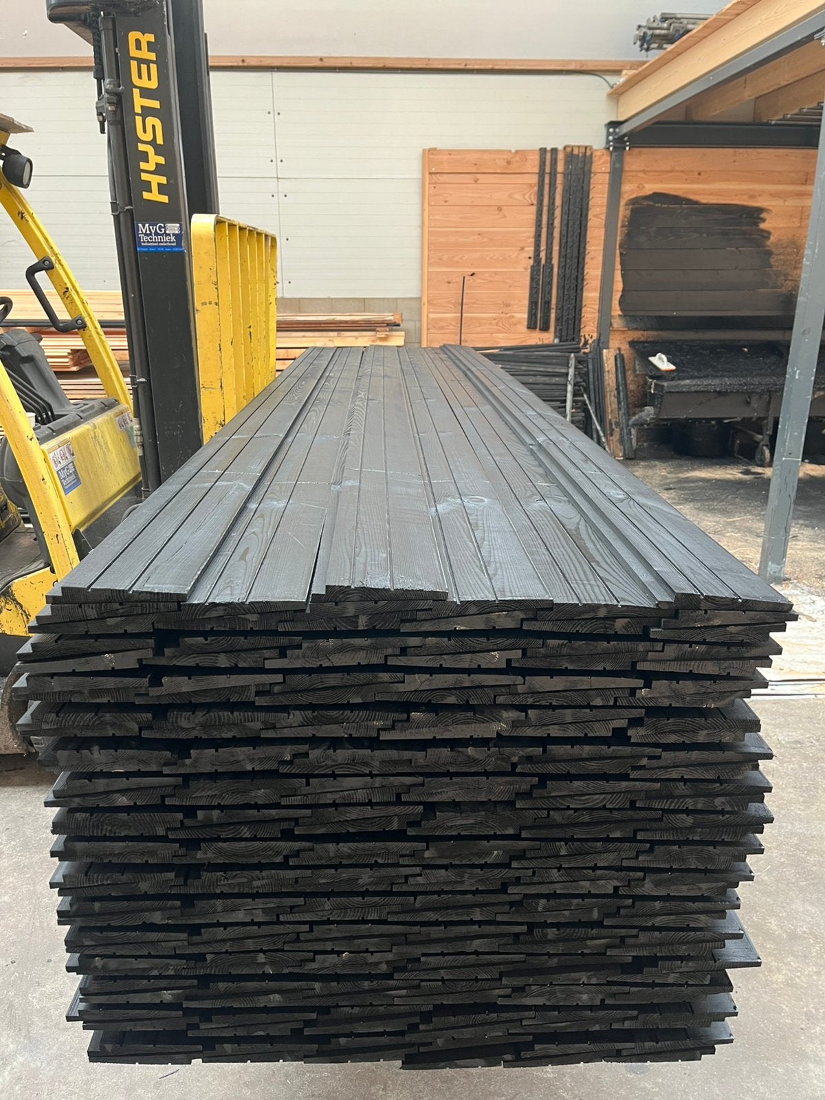 Zwart Zweeds rabat 10/24mm, Tuin en Terras, Palen, Balken en Planken, Zo goed als nieuw, Planken, 250 cm of meer, Ophalen