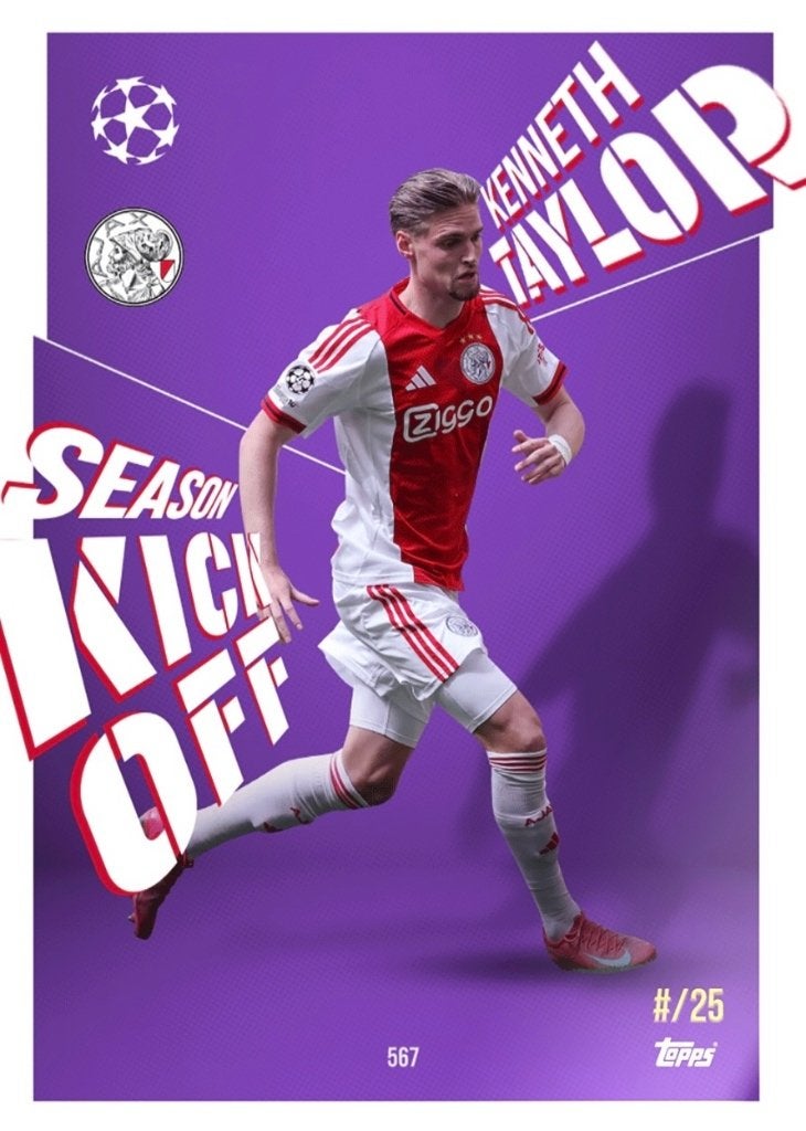 Kenneth Taylor Topps Season Kick off /25, Verzenden, Zo goed als nieuw, Ajax, Spelerskaart