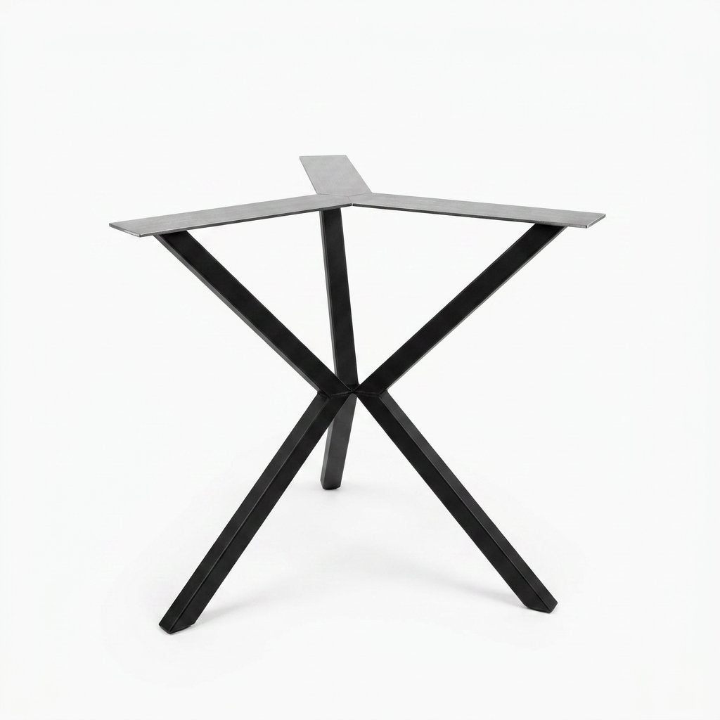 Stijlvolle metalen spinpoot voor ronde eettafel – Zwart, Tafelpoot, 50 tot 100 cm, Nieuw, Metaal