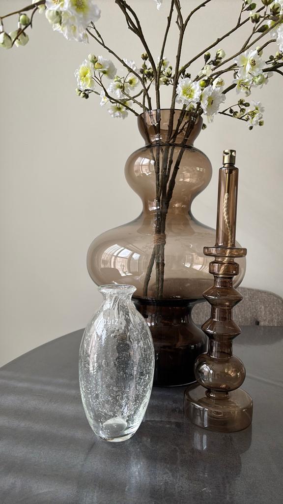 Vaasje Dutz, Overige kleuren, Ophalen of Verzenden, Minder dan 50 cm, Glas