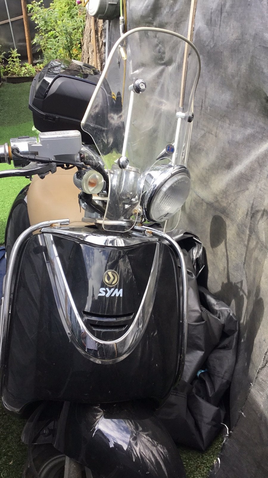 Sym scooter met topkoffer en windscherm, Gebruikt, Overige modellen, Maximaal 45 km/u, Ophalen of Verzenden