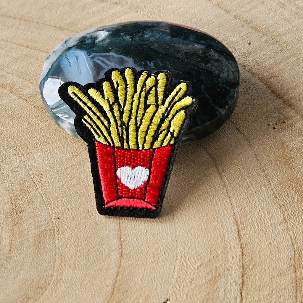 Strijk embleem Iron on Patch applicatie frietjes, D, Nieuw, Ophalen of Verzenden, D