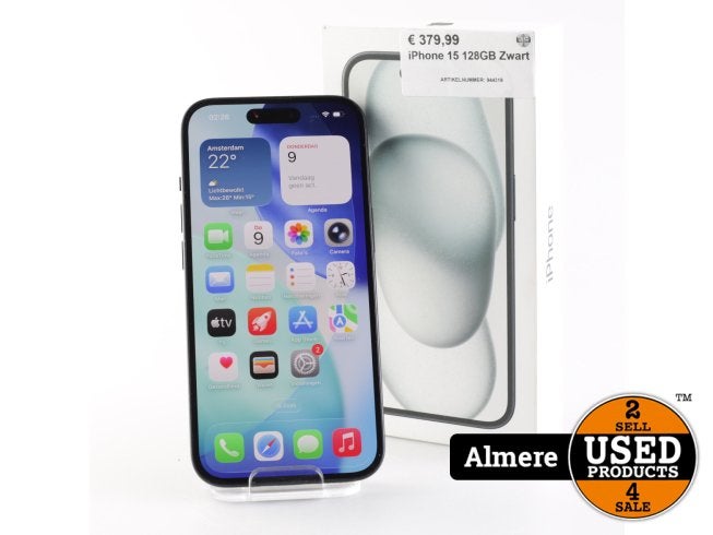 iPhone 15 128GB Zwart