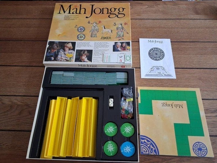 Mah Jongg mah jong mahjong spel vintage, Hobby en Vrije tijd, Gezelschapsspellen | Bordspellen, Drie of vier spelers, Ophalen of Verzenden