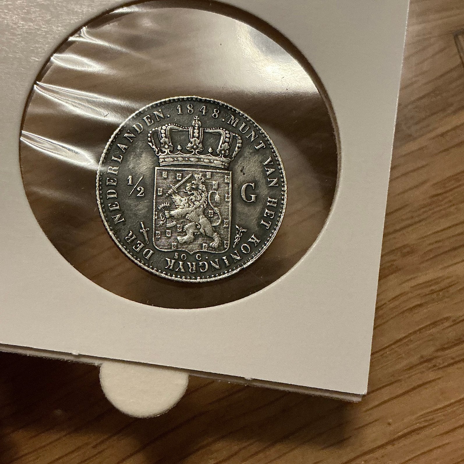 Halve gulden 1848, Postzegels en Munten, Ophalen of Verzenden, Koning Willem II, ½ gulden