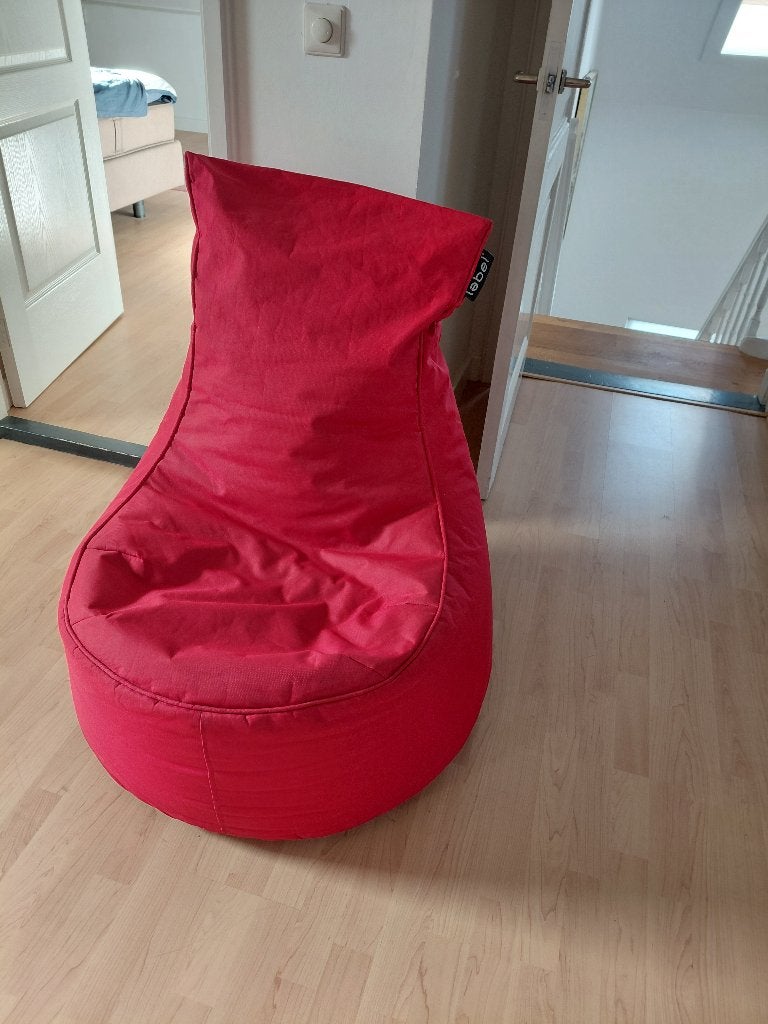 Zitzak/loungestoel, Ophalen, Zo goed als nieuw, Rood, Zitzakstoel