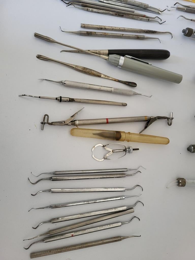 Grote partij vintage tandartsinstrumenten, Ophalen of Verzenden