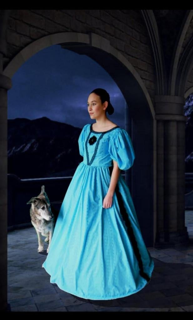Biedermeier historische jurk maat 36 cosplay fantasy larp, Ophalen of Verzenden, Zo goed als nieuw