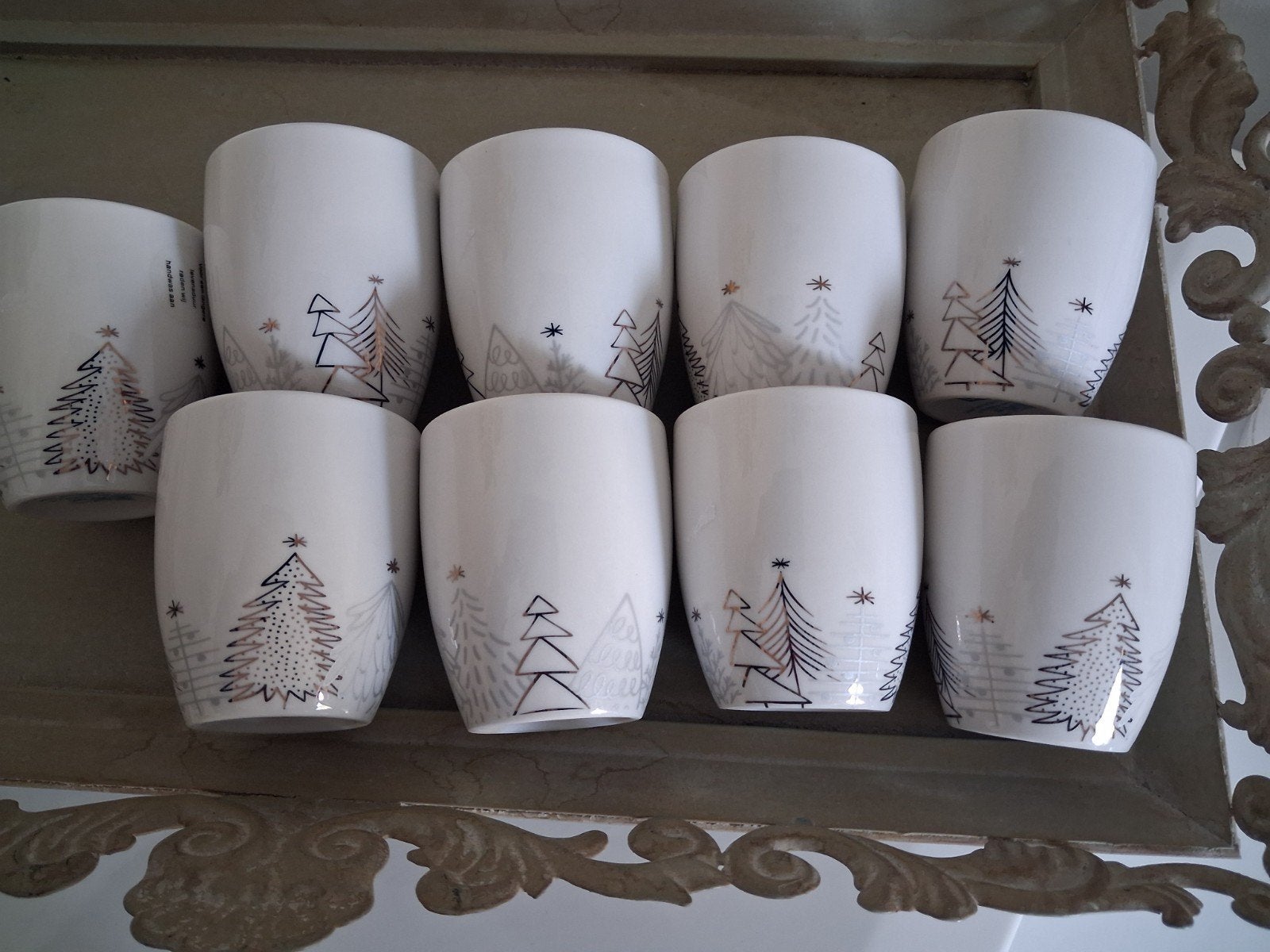 Kerst Festive Ballroom 9 mokjes 200ml 7hg.8 doorsnee, Ophalen of Verzenden
