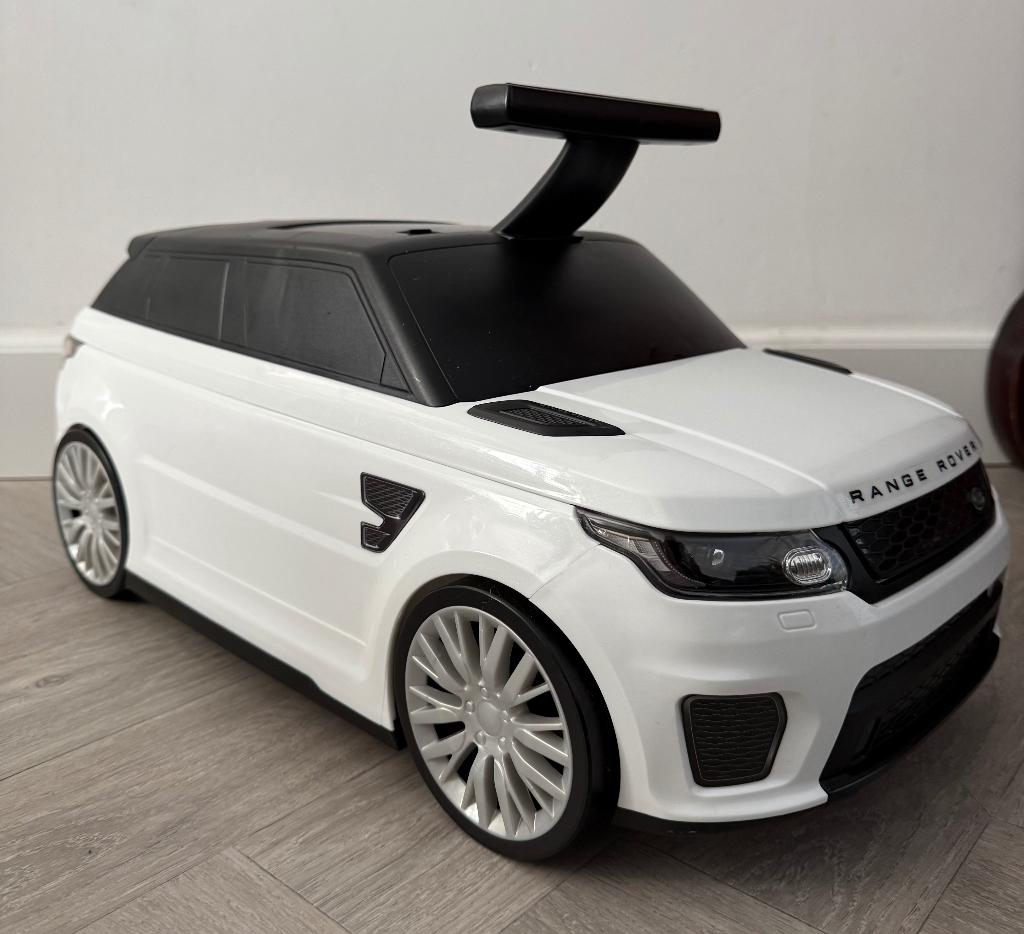GELIJK OPHALEN! Witte Range Rover speelauto/ koffer!, Wieltjes, Hard kunststof, Minder dan 50 cm, Ophalen of Verzenden