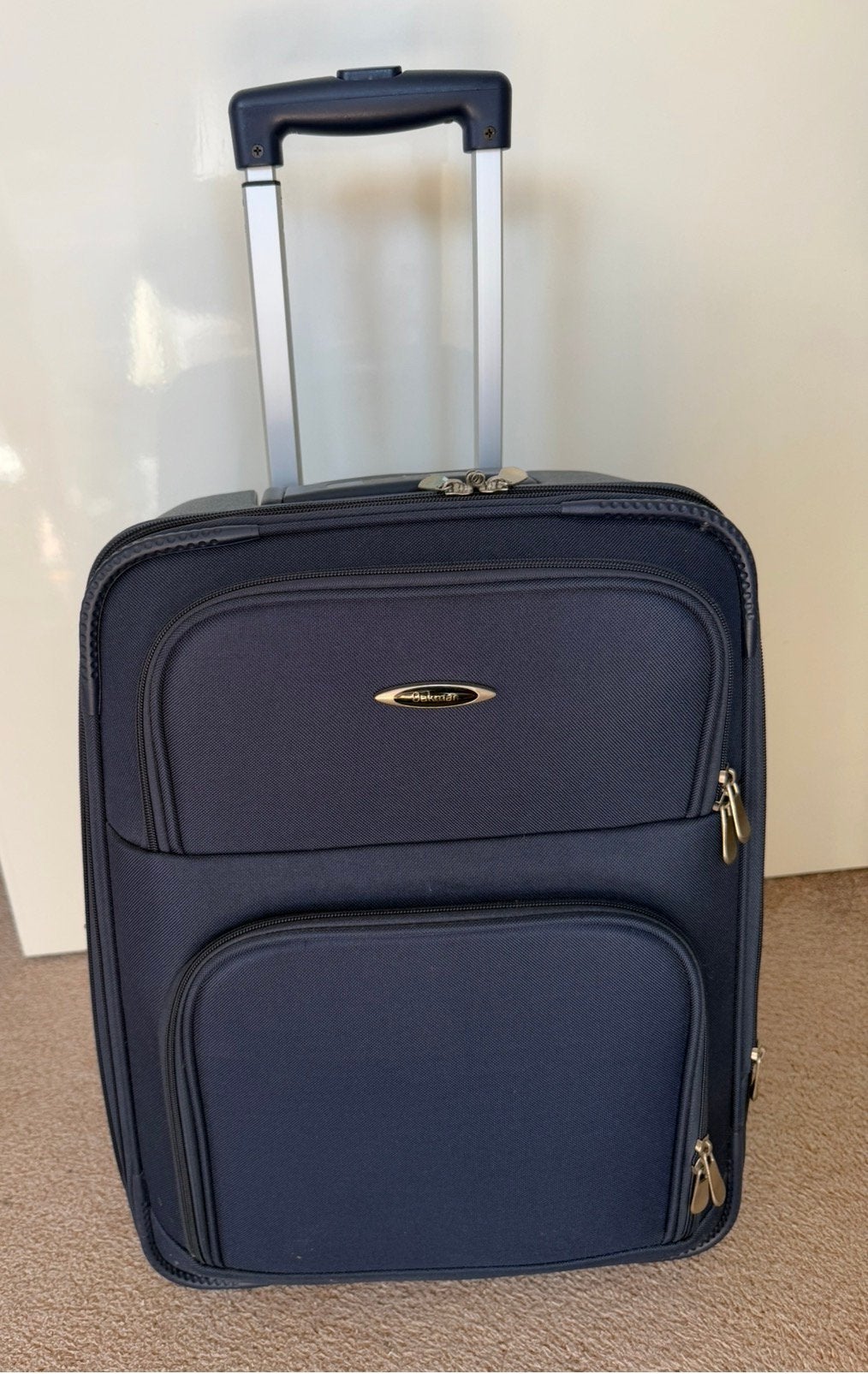Oakman Koffer - Handbagage - Donkerblauw, Sieraden, Tassen en Uiterlijk, Koffers, Ophalen, Overige materialen, Gebruikt, 50 tot 60 cm