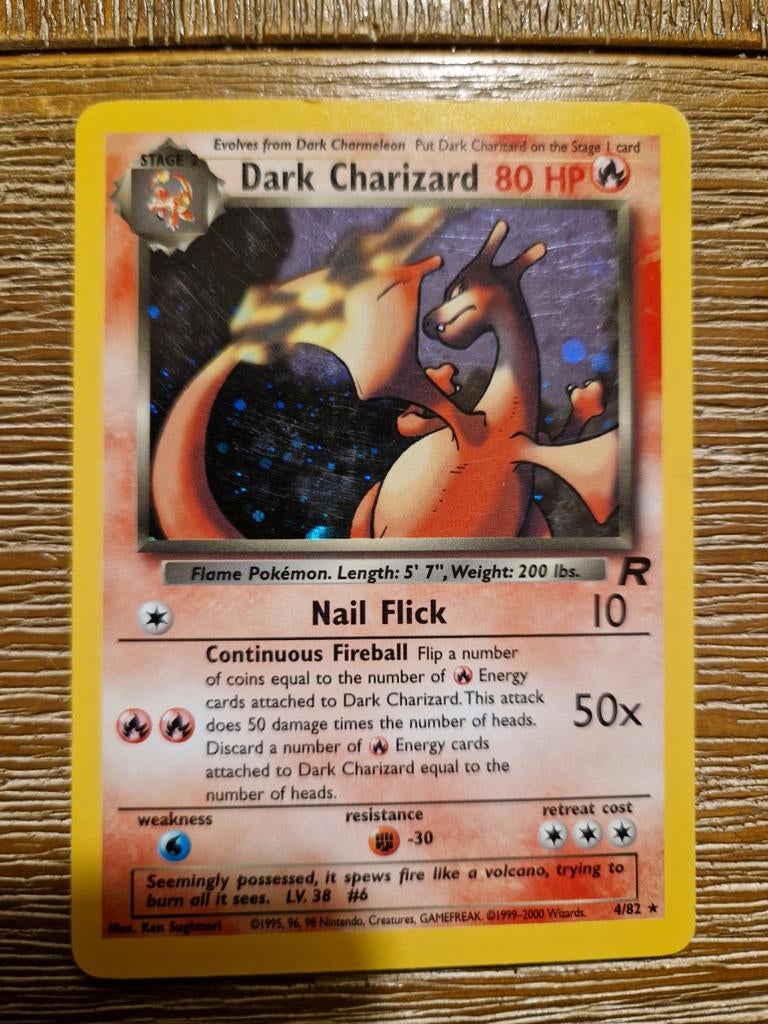 Pokemon Dark Charizard holo #4, Ophalen of Verzenden
