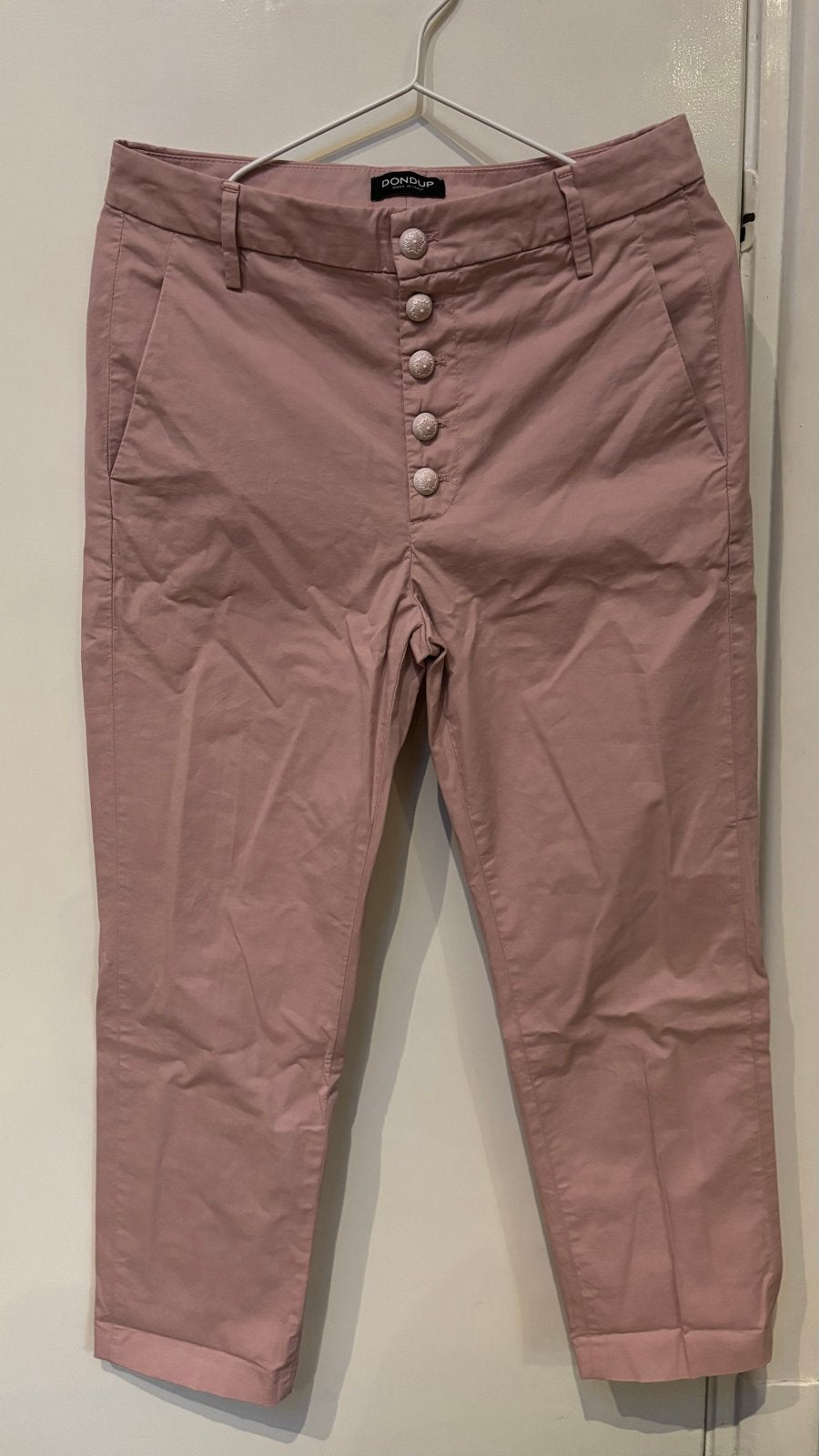 Dondup roze broek met knoopsluiting, Ophalen of Verzenden, Zo goed als nieuw, Maat 36 (S), Roze