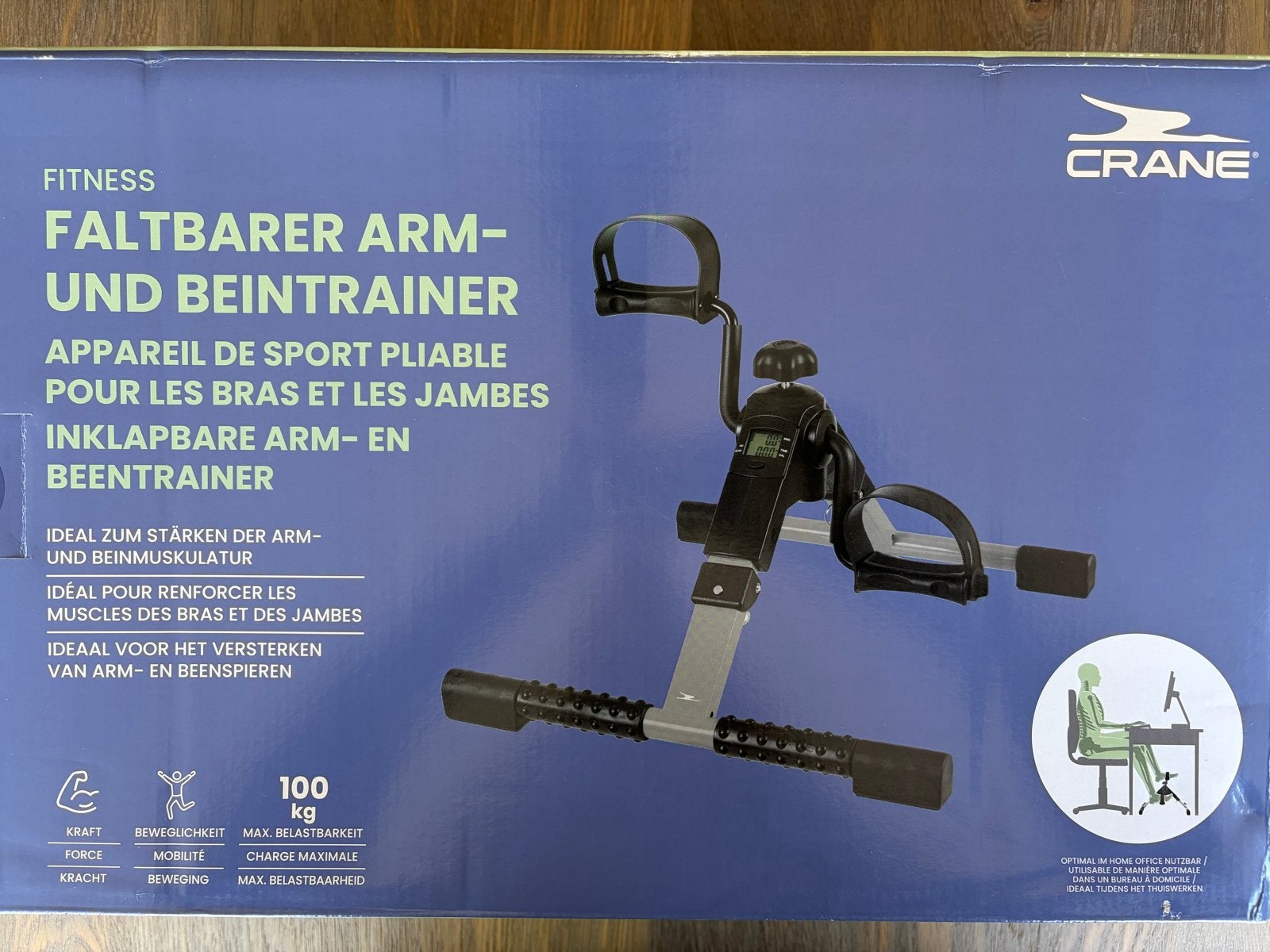 Opvouwbare Arm- en Beentrainer met Display, Ophalen, Overige typen, Metaal, Armen
