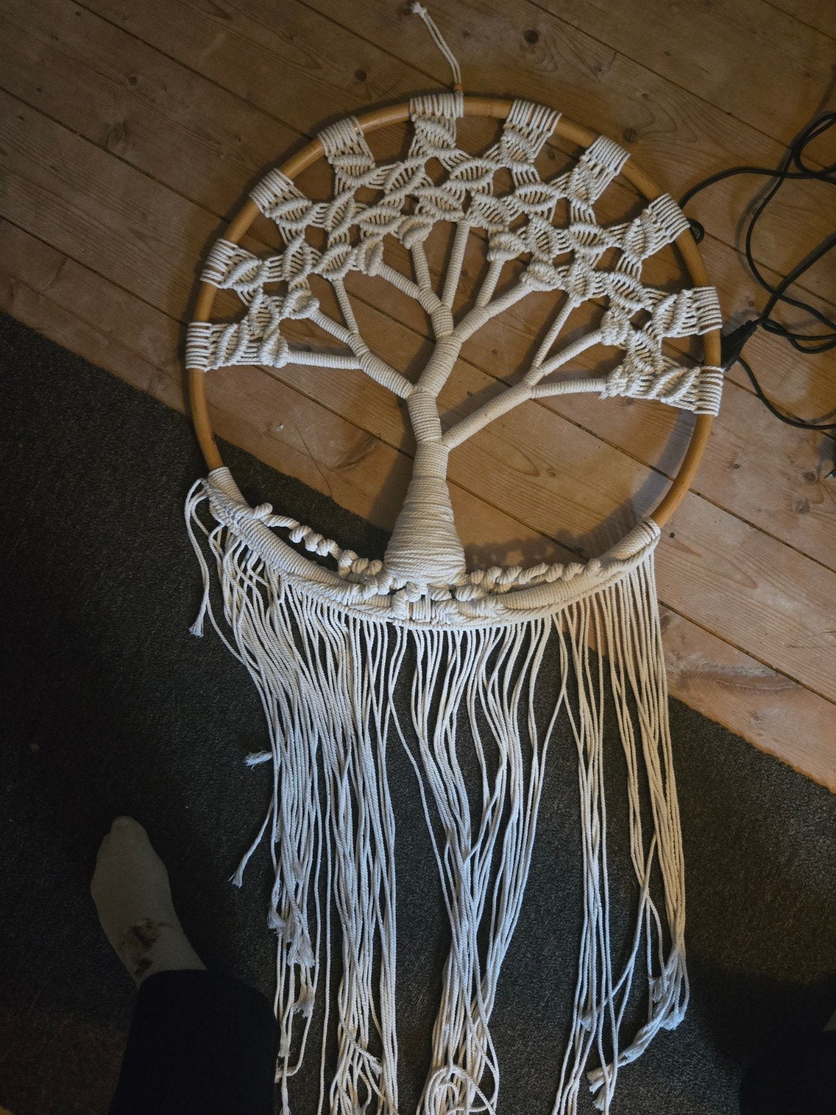 Mooie handgemaakte macrame levensboom mandala, Textiel, Nieuw, Ophalen of Verzenden, Handgemaakt
