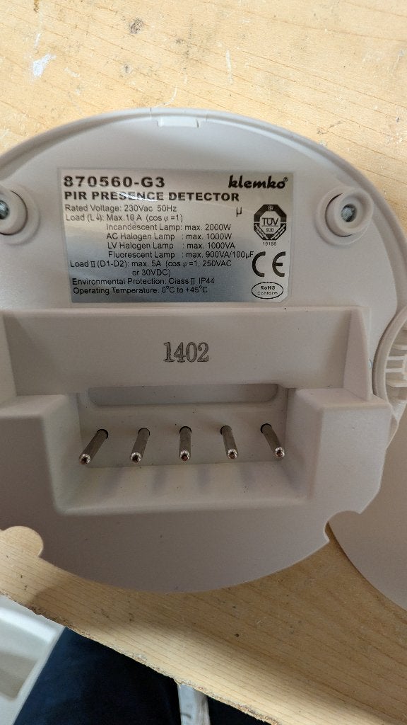 Klemko Bewegingssensoren/Pir Sensors, Doe-het-zelf en Verbouw, Ophalen of Verzenden, Gebruikt, Overige merken, Overige typen