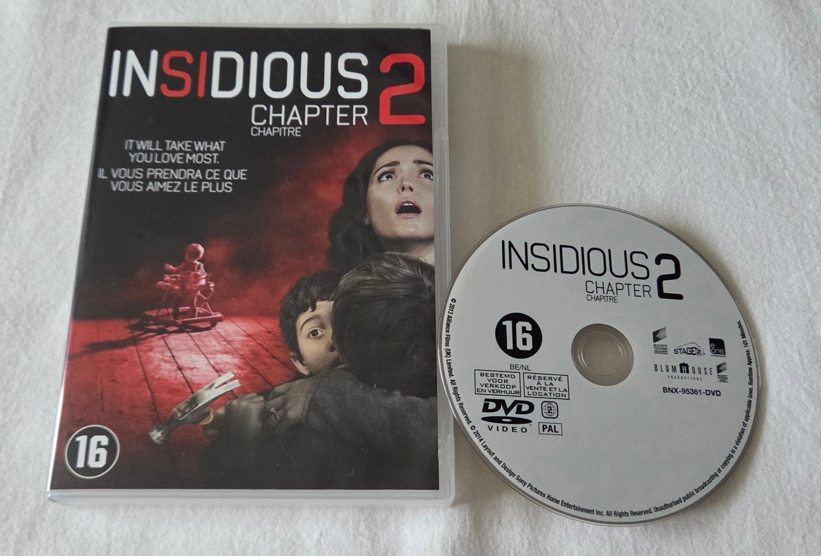 Insidious Chapter 2 Dvd Horror, Cd's en Dvd's, Vanaf 16 jaar, Ophalen of Verzenden, Zo goed als nieuw, Slasher