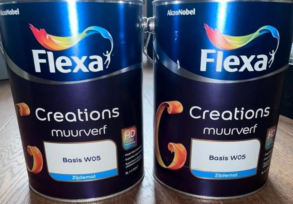 Muurverf Flexa Creations 10 liter nieuw ongeopend, Ophalen, Beige, Nieuw, Verf