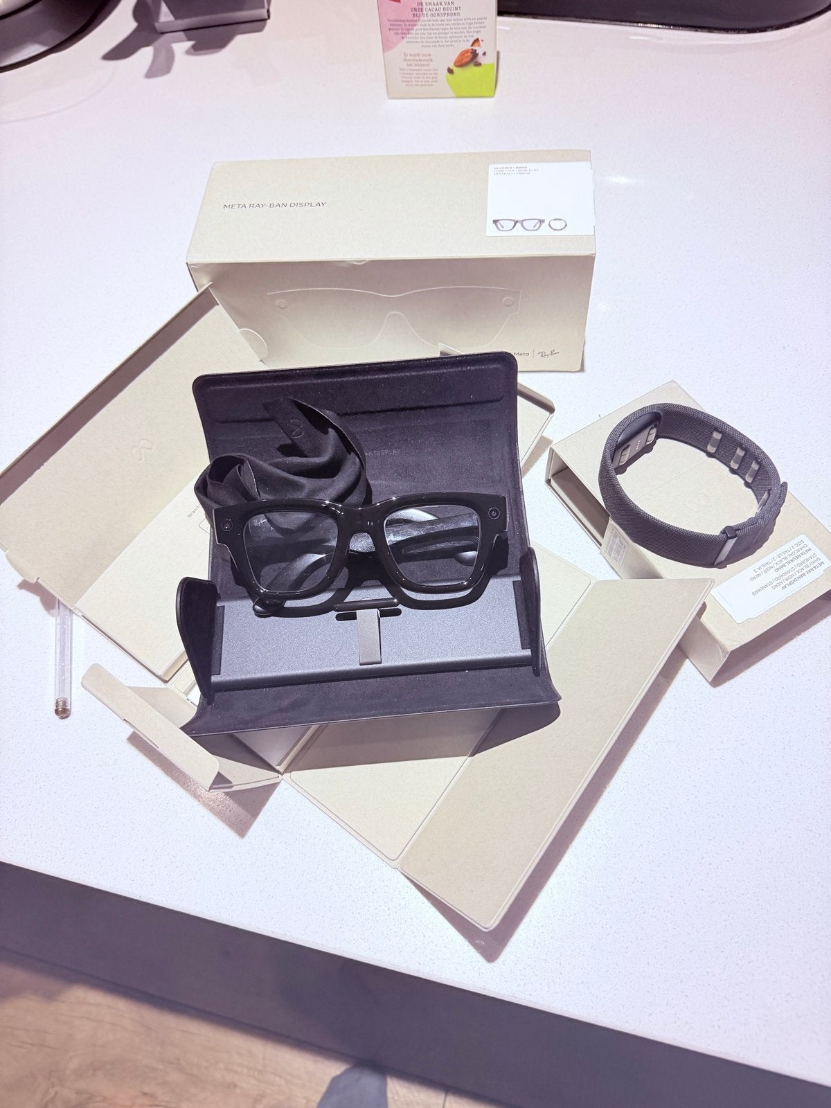 Meta Ray-Ban Display Bril met Neural Band Zwart, Zwart, Ophalen of Verzenden, Zo goed als nieuw, Ray-Ban