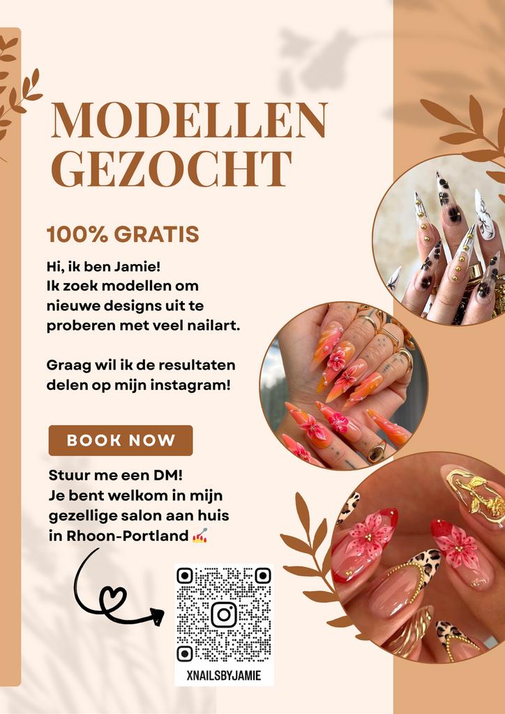 Modellen gezocht voor gratis nagels, Ophalen of Verzenden, Nieuw, Overige typen