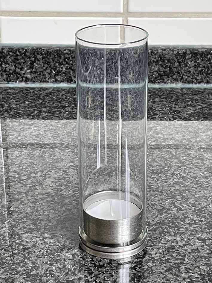 Kandelaar Kosmos Denemarken windlicht RVS Glas - Nieuw, Huis en Inrichting, Woonaccessoires | Kandelaars en Kaarsen, Ophalen of Verzenden