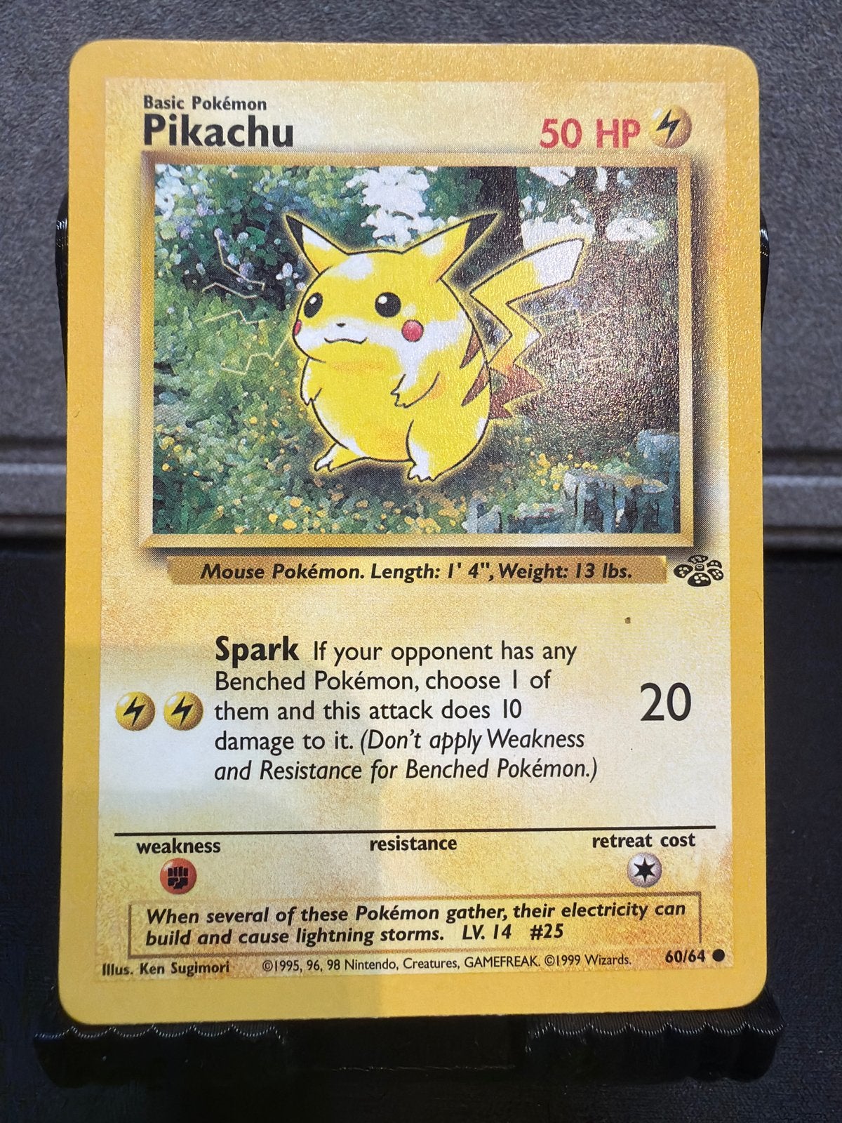 Pokemon Jungle set Pikachu 60/64 Engelse kaart, Ophalen of Verzenden, Zo goed als nieuw, Losse kaart