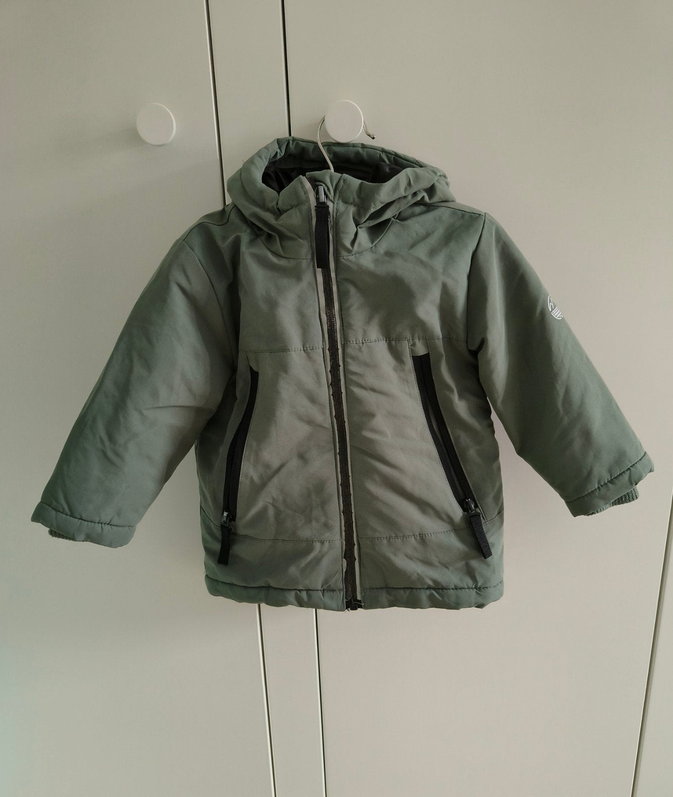Winterjas groen Hema maat 86/92, Kinderen en Baby's, Babykleding | Maat 86, Gebruikt, Jongetje of Meisje, Ophalen of Verzenden