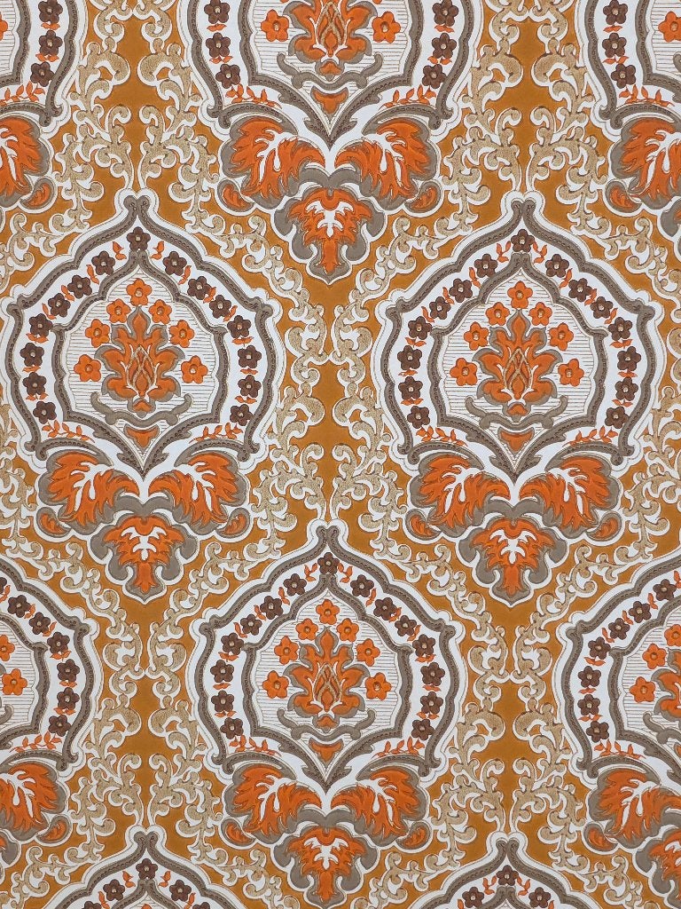 5790 Vintage retro behang terra bruin Marokkaans stijl swiet, Ophalen of Verzenden, Bruin