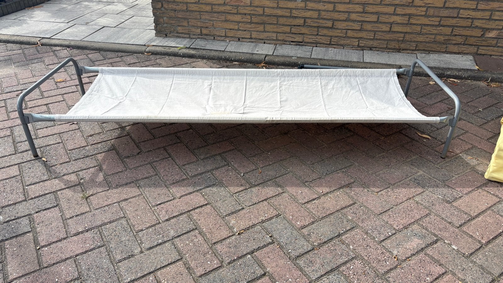 Caravan hoogslaper / veldbed met hangdoek, Ophalen, Gebruikt, 1-persoons