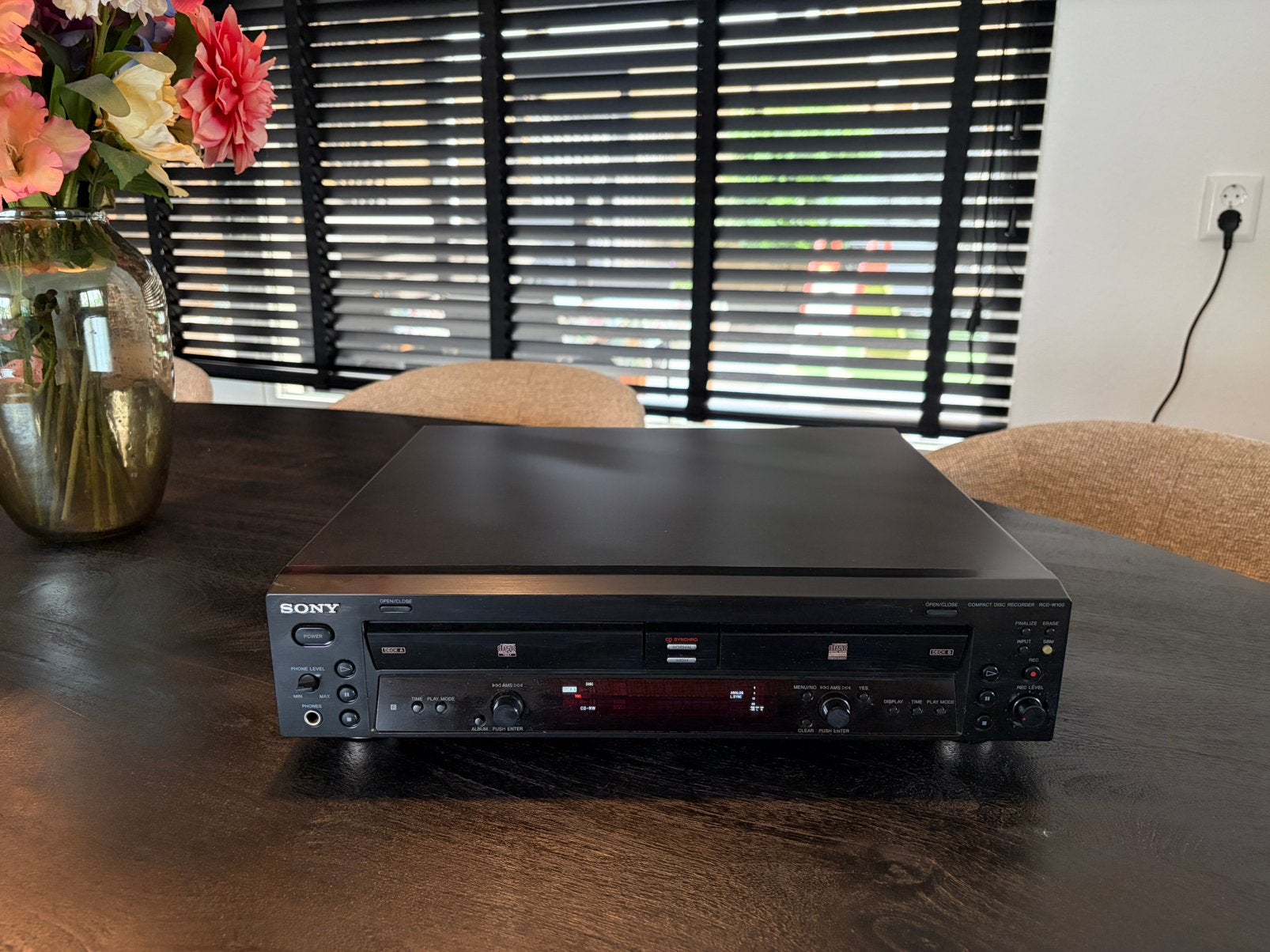 Sony RCD-W100 CD Recorder / Zwart, Audio, Tv en Foto, Ophalen, Gebruikt, Sony