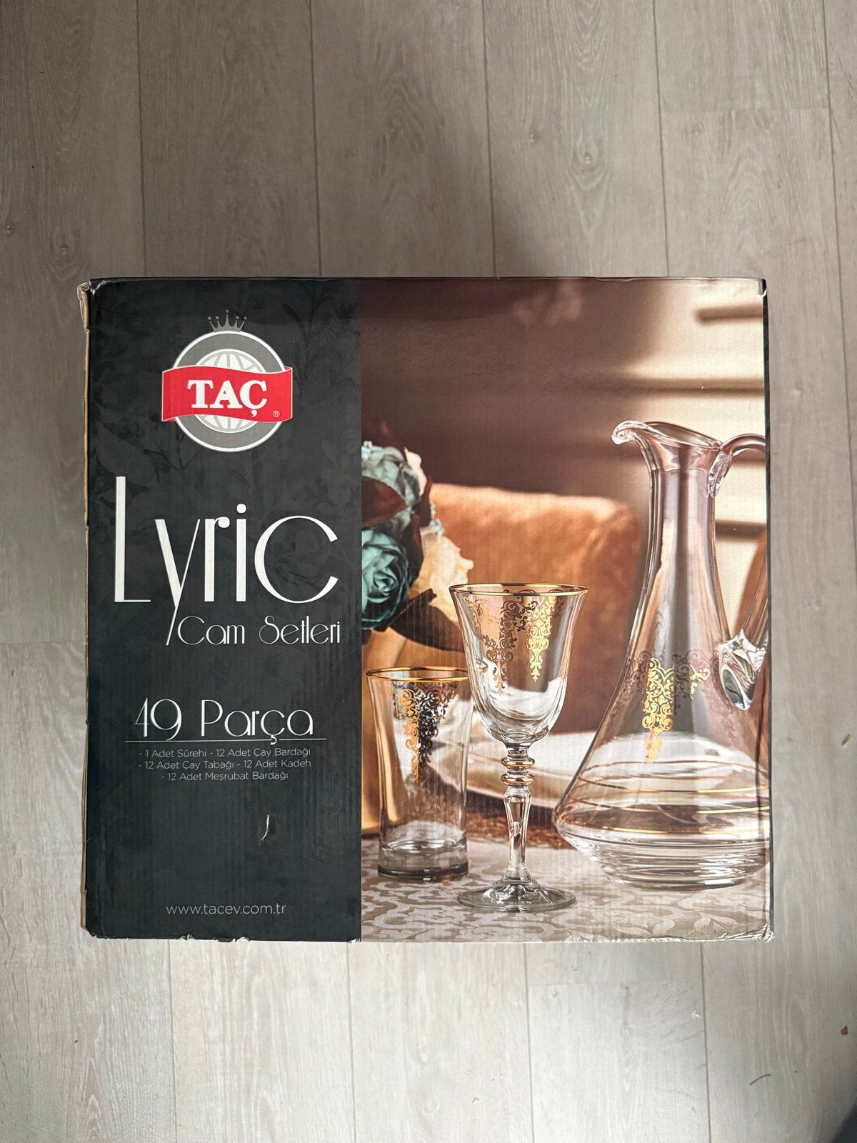TAÇ Lyric 49-delig Glas Servies Set - Nieuw in doos, Ophalen, Overige merken, Nieuw, Glas